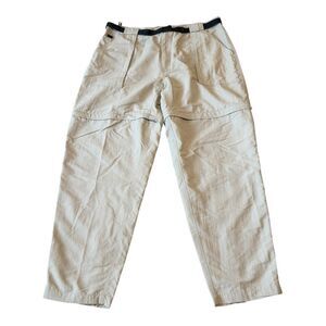 The North Face Pants Mens Beige Convertible Nylon Hiking Belted Size XXL